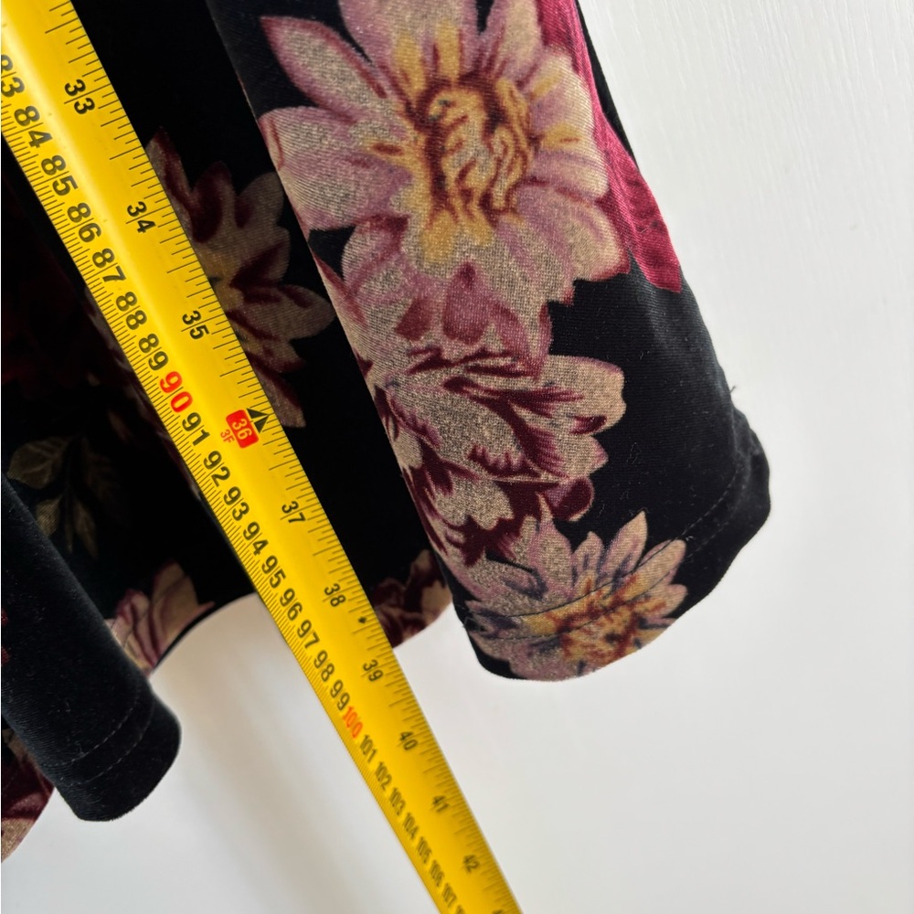 Black Collection Velvet Floral Wrap Dress XL Whimsigoth Cottagecore Coquette - Picture 9 of 12